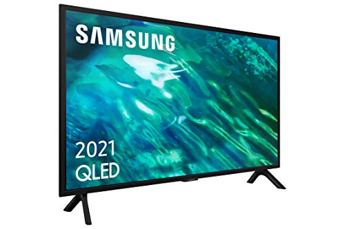 Samsung QLED 4K 2021 32Q50A - Smart TV de 32" con Resolución 4K UHD, HDR10+, Contrast Enhancer, OTS Lite, Multi View, Motion Xcelerator y Alexa Integrada, Color Negro