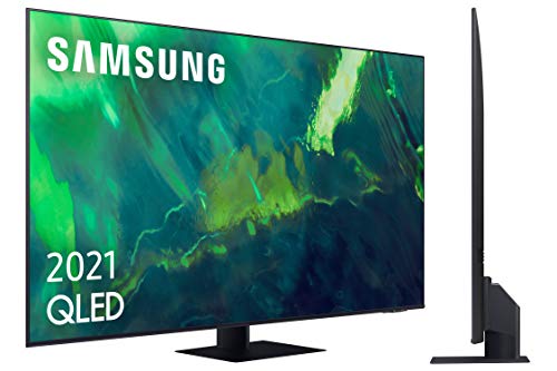 Samsung QLED 4K 2021 65Q74A - Smart TV de 65" con Resolución 4K UHD, Procesador QLED 4K con IA, Quantum HDR10+, Wide Viewing Angle, Motion Xcelerator Turbo+, OTS Lite y Alexa Integrada, Color Negro