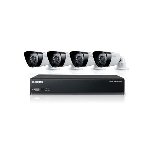 Samsung SDS-P3040 - Kit de Seguridad Todo en uno con Sistema de Seguridad DVR de 4 Canales