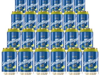 San Miguel 0,0 Manzana - Cerveza Pils Dorada, Pack de 24 x 33 cl - Sin Alcohol