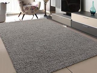 Sanat Alfombra de salón, Gris Claro, Pelo Largo, Moderna, tamaño: 160 x 230 cm
