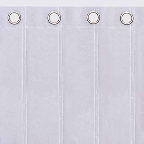 Sancarlos Destiny-Cortina Confeccionada, 2 Piezas, con ollados metálicos, Color Crema, Tamaño 140x270 cm