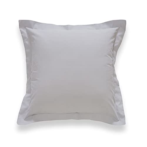 Sancarlos – Funda de Cojín Combicolor, Color Gris Perla, 100% Algodón percal, Cuadrante 60 x 60