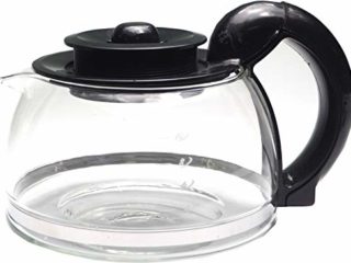Sanfor Jarra universal de vidrio para cafetera eléctrica, Antigoteo, Forma Abombada, Grande, Color transparente (85141)