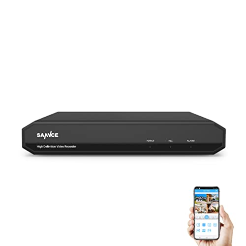 SANNCE DVR 8 Canales 1080P HD 5 en 1 para Sistema de Vigilancia Grabadora kit de Seguridad para el Hogar con Cable Grabador de Video Digital, CCTV Admite CVBS / AHD / TVI / CVI / IP