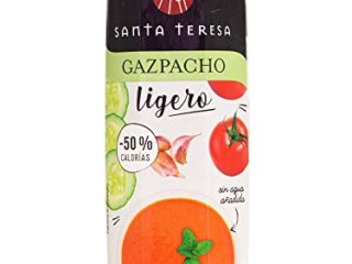 Santa Teresa - Gazpacho Ligero - Receta Tradicional Con Un 92% De Hortalizas Frescas, Sin Pan Ni Agua Añadida, Sin Aditivos Y Sin Conservantes - 1 Litro