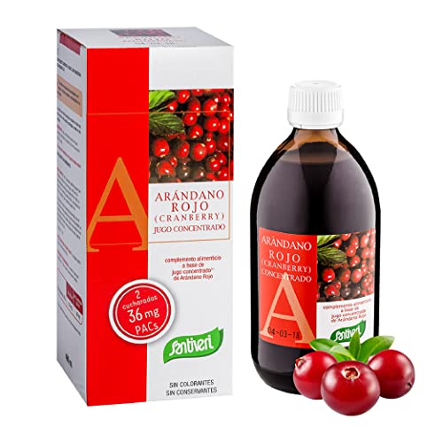 SANTIVERI – Arándano rojo concentrado / 490 ml jugo concentrado de arándano rojo-cranberry