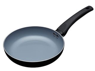 Sartén Ecológica MasterClass de Cerámica Antiadherente Sin Productos Químicos Preparada para Placas de Inducción, Pequeña, Aluminio / Hierro, Negro / Azul, 20 cm
