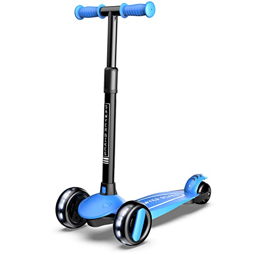 Sawyer Bikes - Patinete Ajustable Ruedas LED - Niños 2 a 8 Años (Azul)