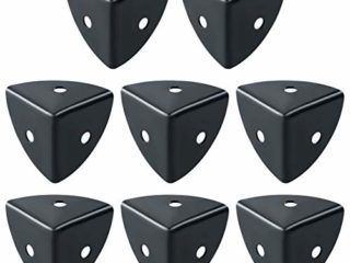 Sayayo Protectores de ángulo de esquina para caja de tronco de madera caja de pecho Flightcase, tratamiento antioxidante metal acabado negro mate, EBJ025B-8P