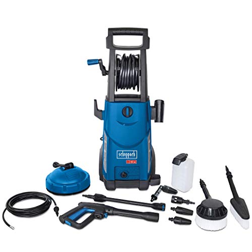 SCHEPPACH HCE2200 Hidrolimpiadora Alta Presión 2200W, Presión Máxima 16,5 MPA, Radio de Acción 10m, 50Hz, 220-240V
