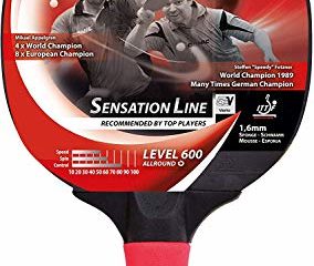Schildkröt Donic Raqueta de Tenis de Mesa Sensation Line 600, Mango ASG, Esponja de 1,6 mm, Almohadilla Prestige-ITTF