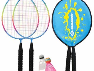 Schildkröt Set de Badminton Junior, 2 Raquetas Acortadas de 45,5 cm, 2 Volantes, en una Funda 3/4, 970907