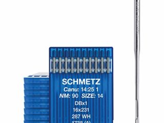 SCHMETZ 100 agujas con pistón redondo de 1,63 mm para máquinas de coser industriales System 1738 (A) / DBx1 / 287 WH / 16 x 231 en grosor de aguja 90/14.