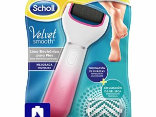 Scholl Lima Eléctrica Durezas Pies Velvet Smooth con Cabezal Exfoliante para Pies y Piernas Secas, Color Rosa