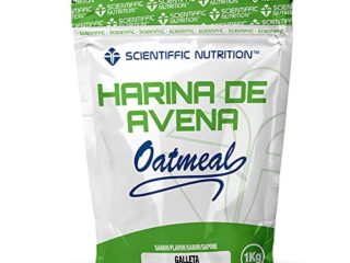 Scientiffic Nutrition - Harina de avena, Fuente de Proteínas, Baja en Azúcares, 100% Natural, Contribuye al Desarrollo de la Masa Muscular, Sabor Galleta María - 1 Kg