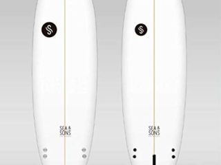 Sea & Sons Funny Bunny 5'8 Tabla De Surf, Unisex Adulto, Blanco