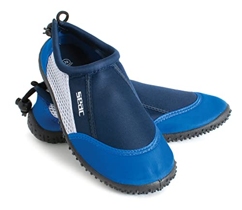 Seac Reef, Zapatillas antideslizantes para adultos y niños, Secado rápido, Zapatos para el mar, la playa y la piscina, 36 EU, Azul