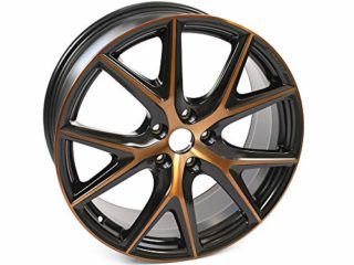 SEAT Llanta de Aluminio 575601025ANXEB de 19 Pulgadas, Tuning, Llantas de Metal Ligero, Deportivas, Negro/Cobre, diseño Cupra R