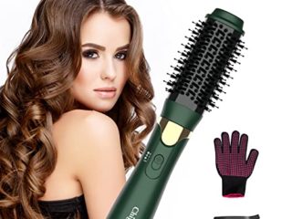 Secador Cepillo Multifuncional Cepillo de Aire Caliente Chignon Cepillo Alisador Pelo Secador Pelo Peine Cepillo para Alisar el Cabello con Iones Negativos Anti-escaldaduras