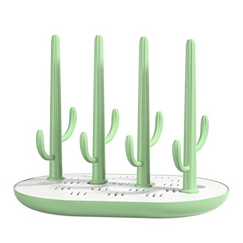 Secador de Biberones - Estante de Secado Antibacteriano con Bandeja de Goteo Desmontable para un Soporte de Biberón Limpio y Ordenado Escurridor para Biberones Secador de Biberones (Verde)