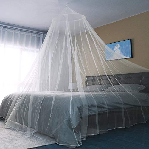 Sekey XXL Mosquitera para Individual Bette Mosquitera para Cama Simple Red contra Mosquitos con Kit de Colocación Mesh Antinsectos, Antimosquitos, Rápida y Fácil Instalación, 60x250x1200cm, Blanco