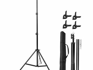 Selens Soporte de Fondo Fotografía 150x200cm Ajustable Portátil Kit Forma de T para Telón de Fondo Estudio Fotográfico Foto Vídeo Backdrop Background con Bolsa de Transporte y 4X Abrazaderas Clamp