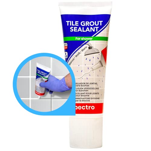 Sellador de juntas para duchas 200ml | No más grietas en las juntas de la ducha | Juntas blancas y sin moho | Reparador y renovador de azulejos especial baño