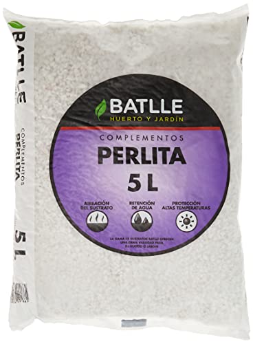 Semillas Batlle - Sustrato Perlita 5 L, Color Blanco y turquesa