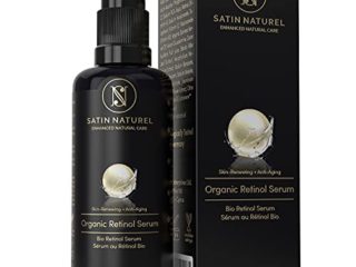 Serum Facial de Retinol ORGÁNICO y Vegano - 100ml - Sistema 3-Retinol de Liberación Sostenida con Vitamina C, Acido Hialuronico, Aloe vera