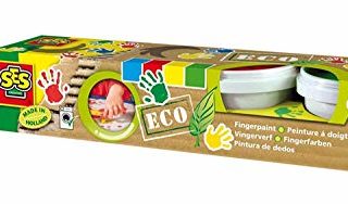 SES Creative- Set de Cuatro Pinturas para Dedos ecológicas para niños SES, Multicolor (24926)