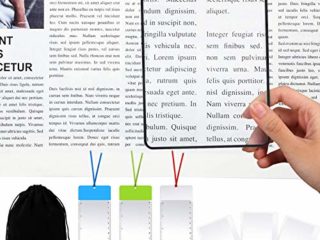 Set de 12 Hojas de Lupas 3X Incluye 6 Lupas de Páginas Lupa de Página de Lente de Fresnel 3 Lupas de Tarjetas 3 Lupas de Marcadores para Lectura Mapa Libro en Letra Pequeña