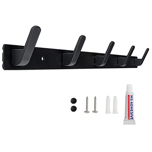 Sevenpers Percheros Pared, Perchero de Pared de Diseño Moderno con 5 ganchos para Entrada, Cocina, Baño, Dos Métodos de Instalación