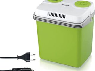Severin KB 2922 Nevera Eléctrica Portátil con Función de Enfriamiento y de Preservación del Calor, 20 L, Incl. 2 Tomas de Corrient: 220-240 V / 12 V Dc, Verde - Gris