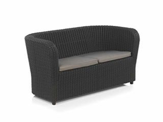 Shaf - Nova | Sofa Jardin de 2 Plazas de Color Antracita | Fabricado en España con Materiales Reciclados