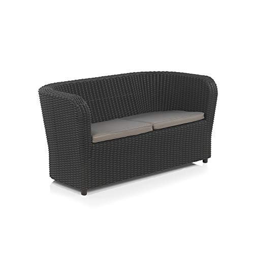 Shaf - Nova | Sofa Jardin de 2 Plazas de Color Antracita | Fabricado en España con Materiales Reciclados
