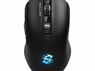 Sharkoon SGM3 - Ratón Gaming Óptico Inalámbrico, 6000 DPI, 7 Botones, Negro