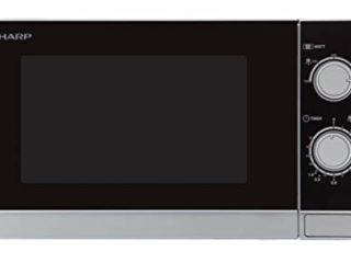 Sharp R-200(IN) W Microondas, Control Mecánico, Silver, 800 W, 20 litros, Blanco