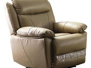 Shiito - Sillón Relax con Mecanismo eléctrico. Equipado con USB. Tapizado en Piel y Disponible en Color Camel. Modelo Darwin