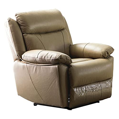Shiito - Sillón Relax con Mecanismo eléctrico. Equipado con USB. Tapizado en Piel y Disponible en Color Camel. Modelo Darwin