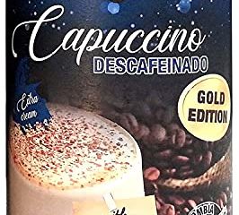SHIP-Bote de Café Capuccino Descafeinado100 Sobres-250 gramos-Café Soluble Natural - Sabor Intenso en un Momento - Café de Colombia 100% Arábico - Gold Edition-Sin Aditivos Café Natural Molido