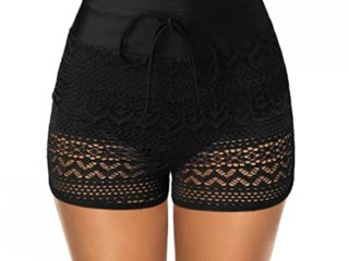 Shorts Deportivos Mujer Push Up Trajes de baño con Falda incorporada Boxer Shorts de Playa Talla Grande Niña Transpirables para Natación Playa Deportes Acuáticos Verano