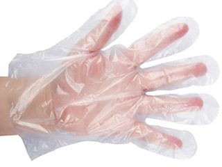 si 1000 PCS Guantes Desechables de Plástico Transparente de Polietileno, Guantes de PE Transparentes para Cocinar Limpieza Pintura Coloración del Cabello
