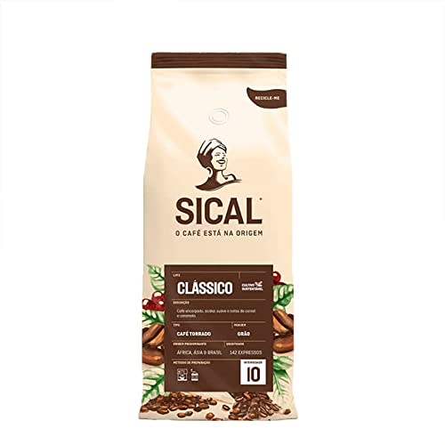 Sical 5 Stars deliciosos granos de café tostados portugueses de 1 kg (2 bolsas = 2 kg)