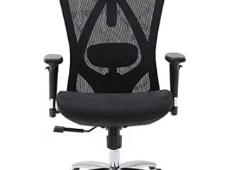 SIHOO Silla de Oficina Ergonómica, Silla de Escritorio, Respaldo Alto, Transpirable, Silla de Malla, con Reposabrazos 3D y Soporte Lumbar Ajustables(Negro)