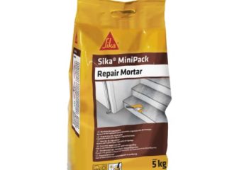 Sika Minipack Mortero de Reparación, listo para su uso, reforzado con microfibras sintéticas para reparar, regenerar reperfilado y regularización de superficies de hormigón 5 kg, Gris