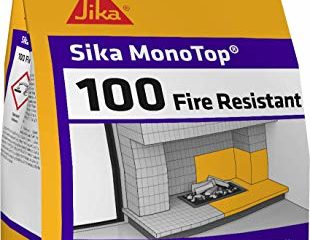 Sika Monotop-100 Fire Resistant, Mortero refractario de fraguado rápido para la construcción y reparación de elementos resistentes al calor hasta 750°C, Gris, 5kg