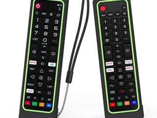 SIKAI CASE Funda Mando Silicona Compatible con Mando LG AKB75095308 AKB74915324 AKB75095307 AKB73715601 Mando a Distancia Antideslizante Protectora Carcasas Funda Mando TV LG(Verde Negro)