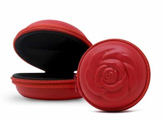 Sileu Case - Estuche para copas menstruales - Ideal para llevar tu tampón o copa menstrual de forma elegante y discreta en tu bolso o para viajes - Grande, 10 cm - Rojo