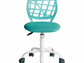 Silla de escritorio Fanilife, ajustable y giratoria sin brazos de diseño, para niños, silla para el ordenador, para los deberes, para estudiar, color negro